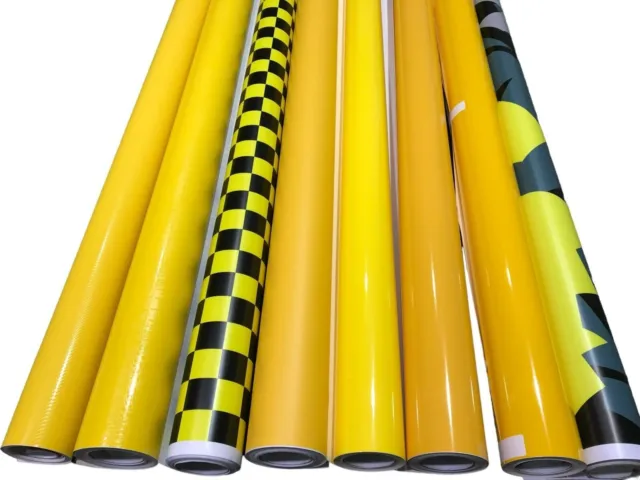 Yellow Matte Gloss Car Vinyl Wrap Sheet Film Car Wrapping Film Sticker Air Free