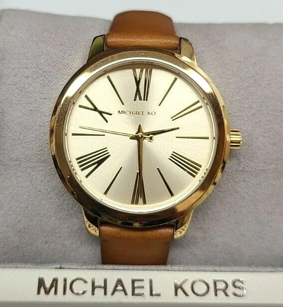 Michael Kors MK2521 Hartman Oro Quadrante pelle Marrone Cinturino Donna Orologio