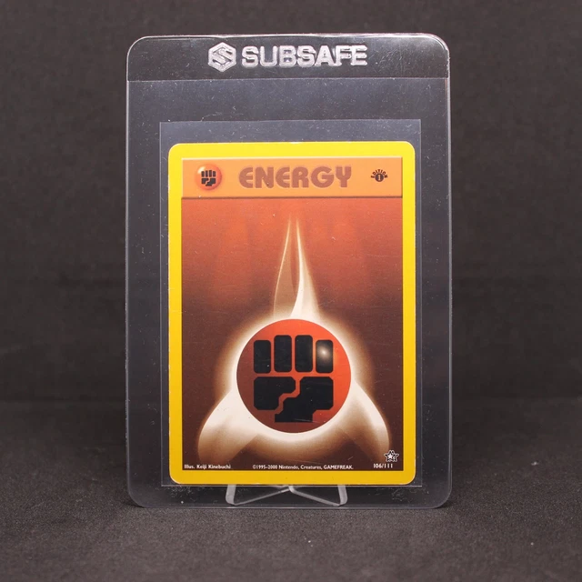 🌟 1st Edition Fighting Energy | Neo Genesis 106/111 | Moderately Played VG 🌟