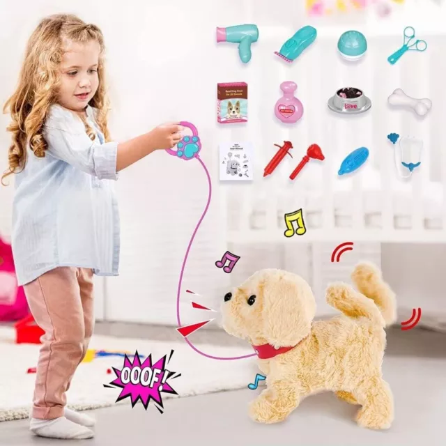 Interaktives Baby-Plüschspielzeug mit den Funktionen Gehen, Bellen