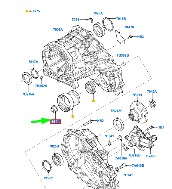 NEW FORD RANGER T6 Transfer Drive Case Nut 1720729 Ab397061Ea Genuine
