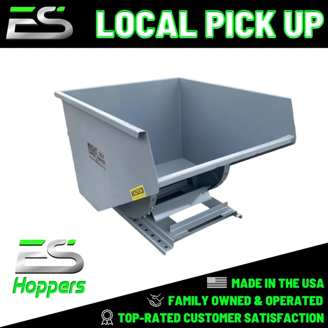 2 Yd Wright Self Dumping Hopper- Trash - Demo- Recycling Hopper- Local Pick Up
