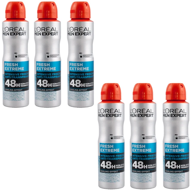Loreal Desodorante Fresh Extreme 6 X 150ml 4in1 48h Anti Transpirant Spray