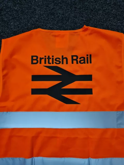 BR British Rail HI VIS WAISTCOAT HIGH VISIBILITY Network Railway PPE Heritage 3