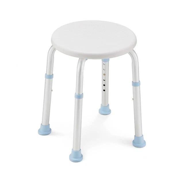 Silla de ducha OasisSpace - silla de ducha redonda ajustable, ducha ligera S...