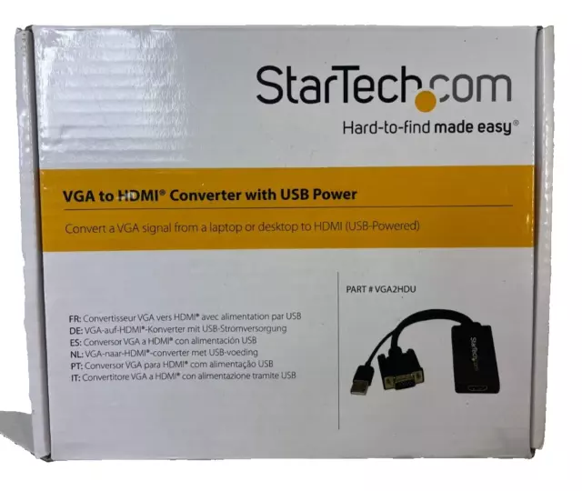 Neu StarTech VGA zu HDMI Konverter mit USB Power