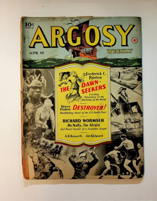 Argosy Part 4: Argosy Weekly Apr 19 1941 Vol. 307 #2 PR Low Grade