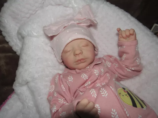 Reborn Doll Realborn Aspen Asleep, 17" 3 Lbs. 10 Oz. COA