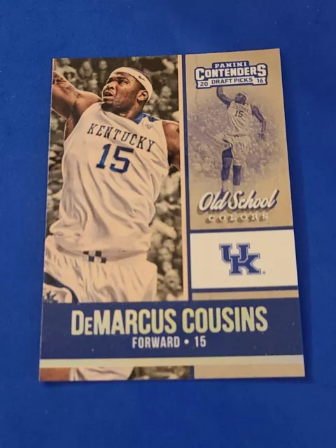 2016 DeMarcus Cousins Panini Contenders Draft Picks #7 Old School Colors