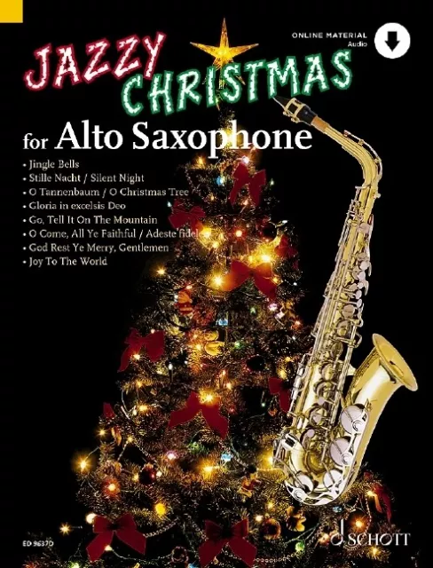 Jazzy Christmas for Alto Saxophone Jazz Classical Sheet Music Book Online Audio