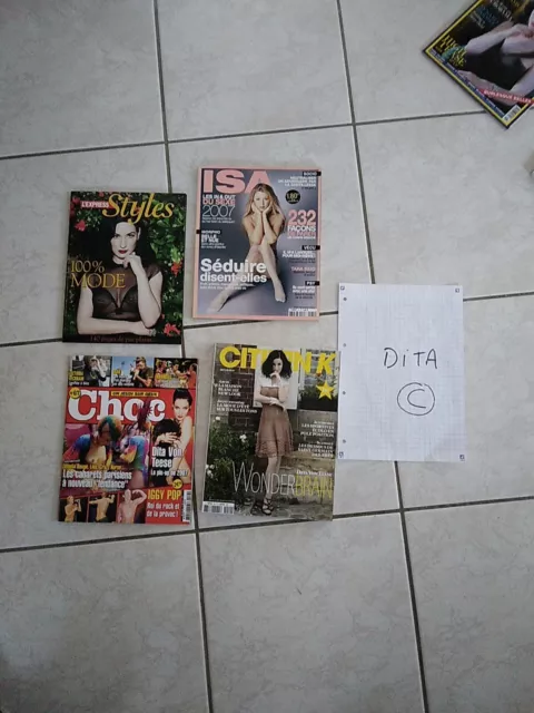 Special Cover Dita von Teese-lot 4 Magazines French Revue-free Shipping!