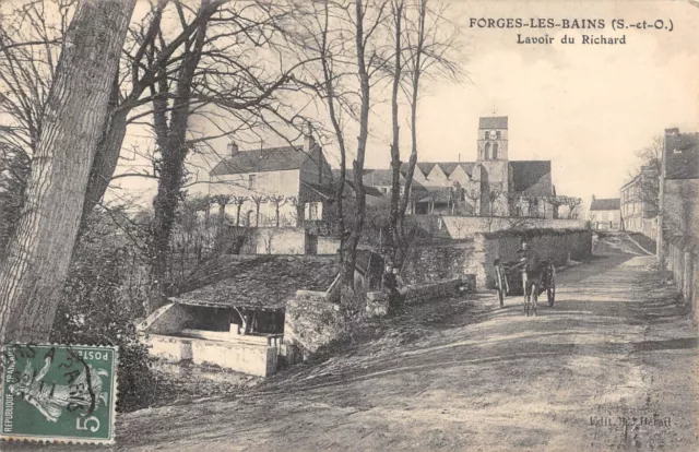 Cpa 91 Forges Les Bains Lavoir Du Richard