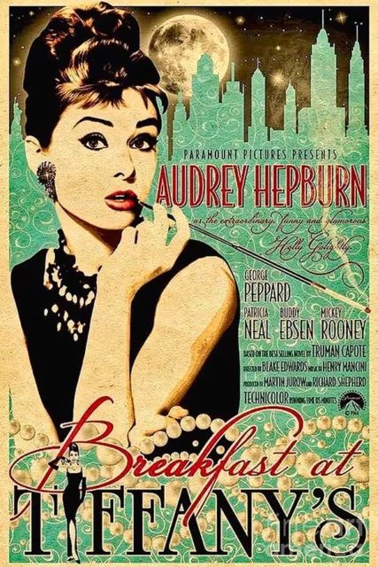 Poster Manifesto Locandina Pubblicità Cinema Stampa Vintage Film Audrey Hepburn