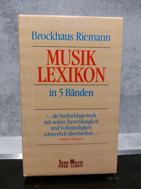 Brockhaus Riemann Musik Lexikon 1,2,3,4,5 KOMPLETT piper Musiklexikon im Schuber