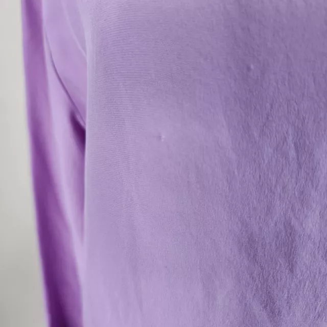 Vintage Neiman Marcus Women's Purple Long Sleeve 100% Silk Blouse Shirt Medium