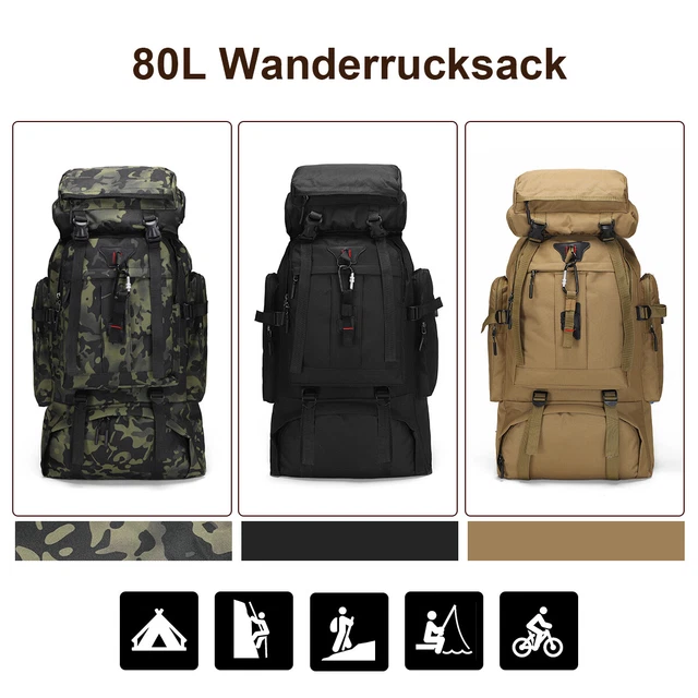 80L RUCKSACK WANDERRUCKSACK Sport Camping Outdoor Trekkingrucksack ...