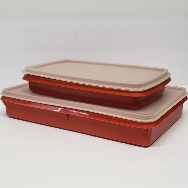 Vintage Tupperware Pak N Carry Lunch Box w 2 Sm Boxes, 2 Cups