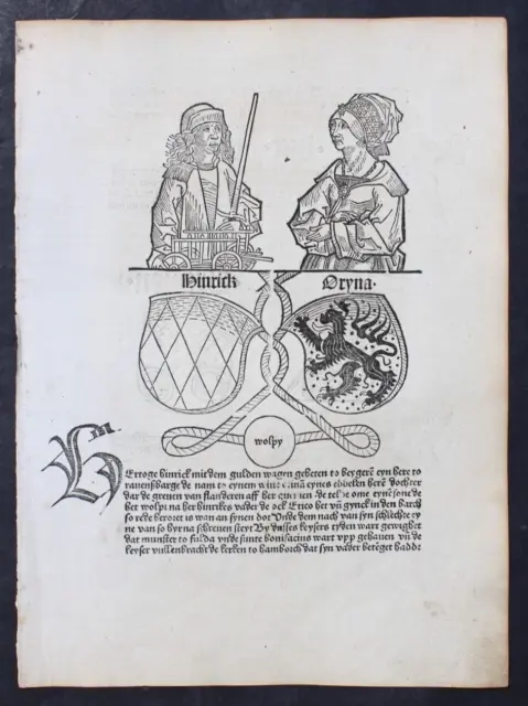 Deutsche Inkunabel,Cronecken Der Sassen,Von Conrad Botho, Schöffer,Mainz,1492,--