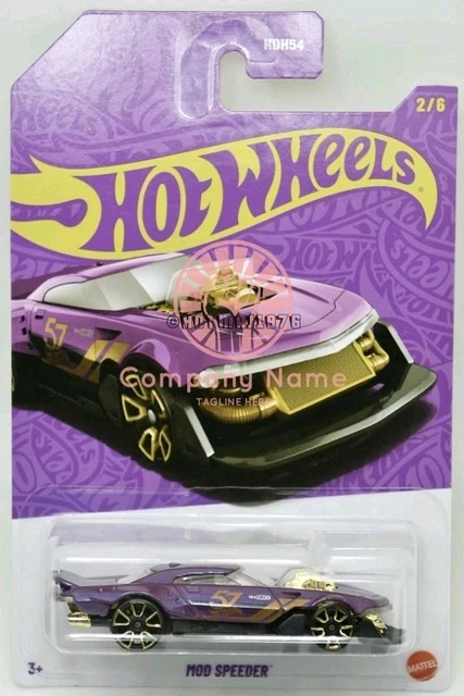 Hot Wheels 57th Anniversary Purple Gold 2025 - Carte US N°2/6 Rod Speeder - Blister Non Ouvert - Occasion