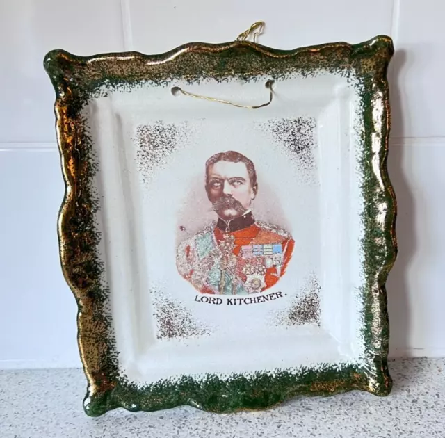 Victorian Lord Kitchener Of Khartoum British General Ceramic Plaque 22x19 cm v2