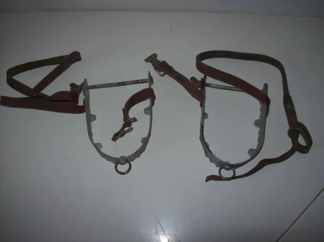 Paire d'anciens crampons PARA - CHUTES BREVETE SGDG