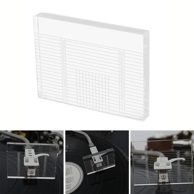 Convenient LP Vinyl Record Player Tonearm Alignment Tool Crystal Clear