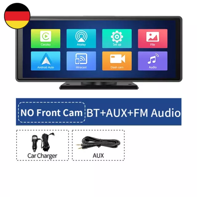 10.26 "4K Dash Cam Adas Wireless Carplay & Android Auto Auto DVR 5G Wifi GPS Nav