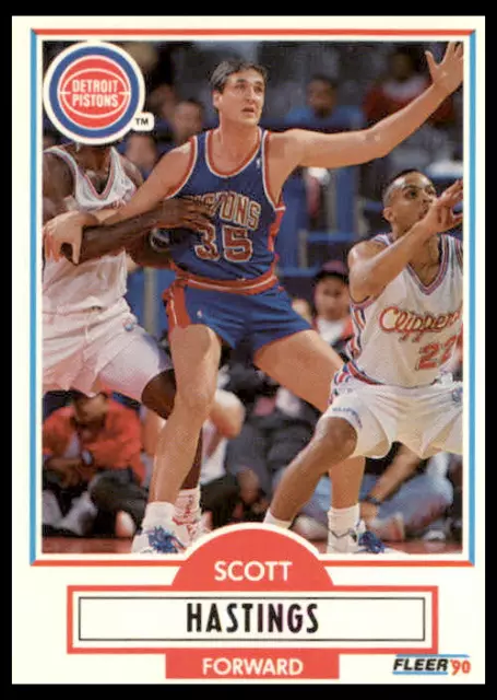 1990 Fleer Update #U-30 Scott Hastings Detroit Pistons Basketball Card
