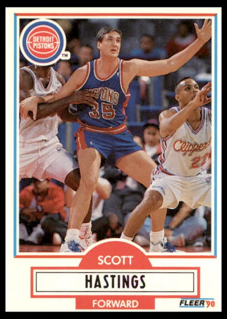 1990 Fleer Update #U-30 Scott Hastings Detroit Pistons Basketball Card