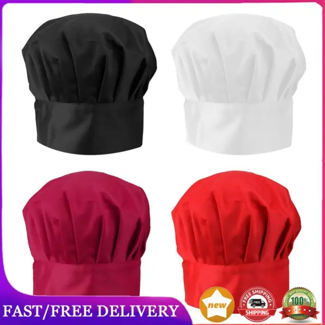 Unisex Baker Chef Caps Adjustable Cooking BBQ Hat Elastic for Restaurant Kitchen