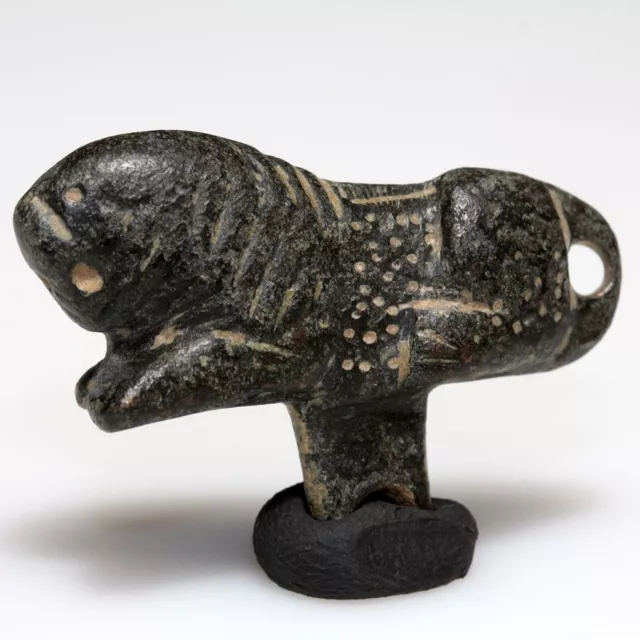 Ancient post imperial Assyrian bronze lion ornament applique-circa 600 B.C