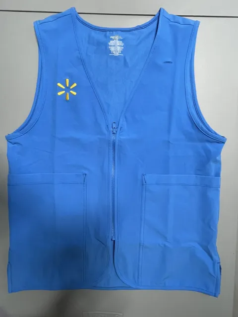 Walmart Proud Associate Unisex Size Small Petite Blue  Employee Uniform Vest