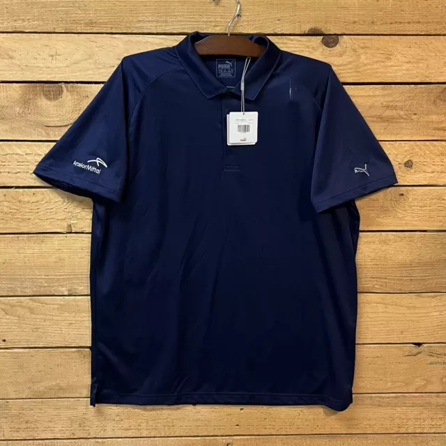Puma Golf Mens XL DryCell Performance Polo Shirt Blue Short Sleeve XL