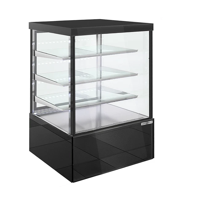 Kuchentheke - 1,0m - +2 ~+8 °C - 3 Ablagen - Spiegelfront | GGM Gastro