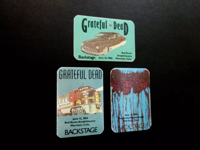 Grateful Dead Backstage Pass 1984 Red Rocks Colorado CO 6/12,13,14/84 Train Rose 2