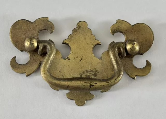 Brass Antique Hardware Chippendale Batwing Bail Drawer Pull Handle 2.5”centers