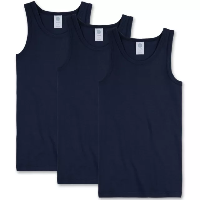 Sanetta Boy's Undershirt 3er Pack - Shirt Without Sleeves, Tank Top, Basic Lawn,
