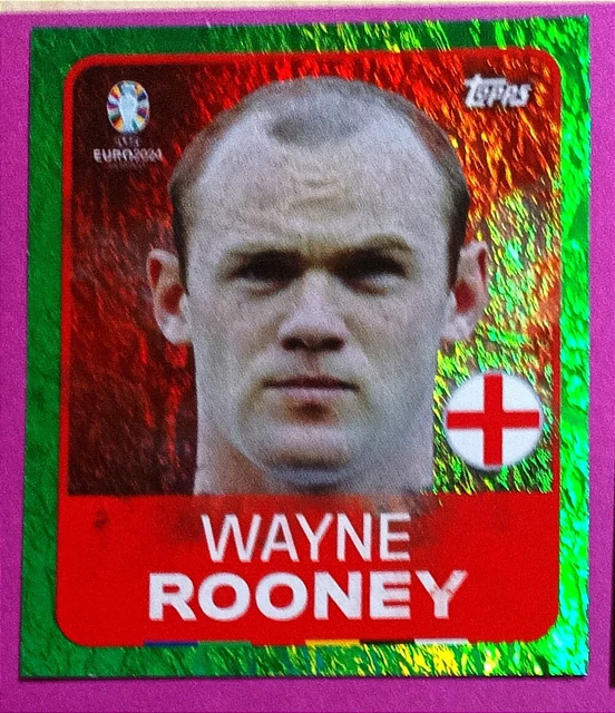 EM246 TOPPSEURO 2024 + Parallel Sticker Green Leg3 Wayne Rooney £4.