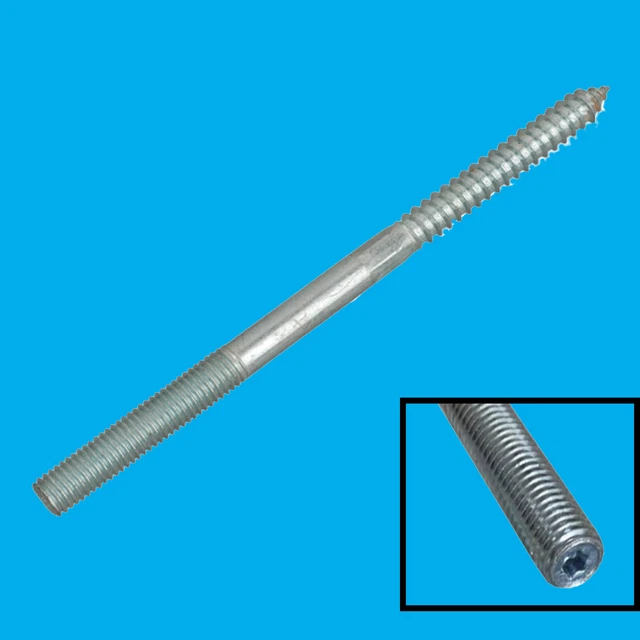 Lot De 8 Boulons à Cintre M6x60mm à Double Filetage - Pour Fixation De Meubles, Visserie Uxcell