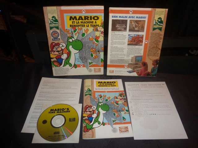 MARIO ET LA MACHINE A REMONTER LE TEMPS - CD pour IBM PC ou 386sx - Boite carton