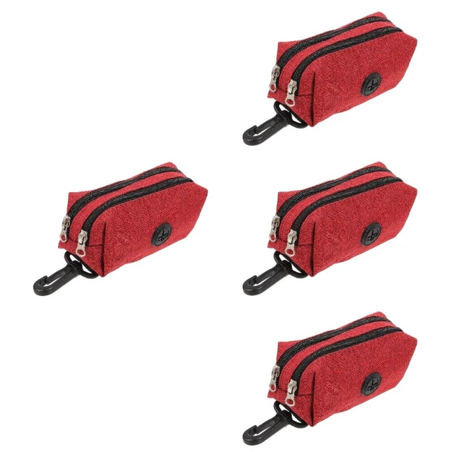 4x Portabolsas de viaje para perro Dispensador de bolsas para perro Correa para perro Portabolsas para excrementos