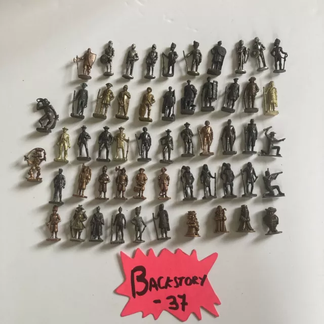 Lot Collection de 54 figurines Kinder métal différentes Scame Indien Samurai