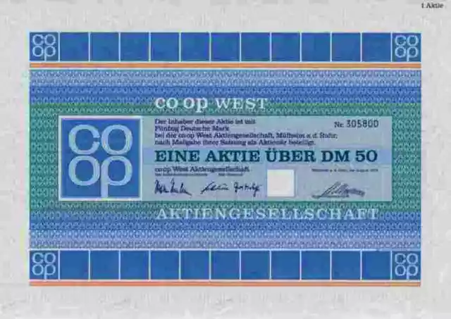 co op West AG 1978 Mülheim Ruhr ASKO Metro Kaufhaus Deutsche SB Saarbrücken 50 M