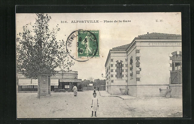 CPA Alfortville, Place de la Gare 1908