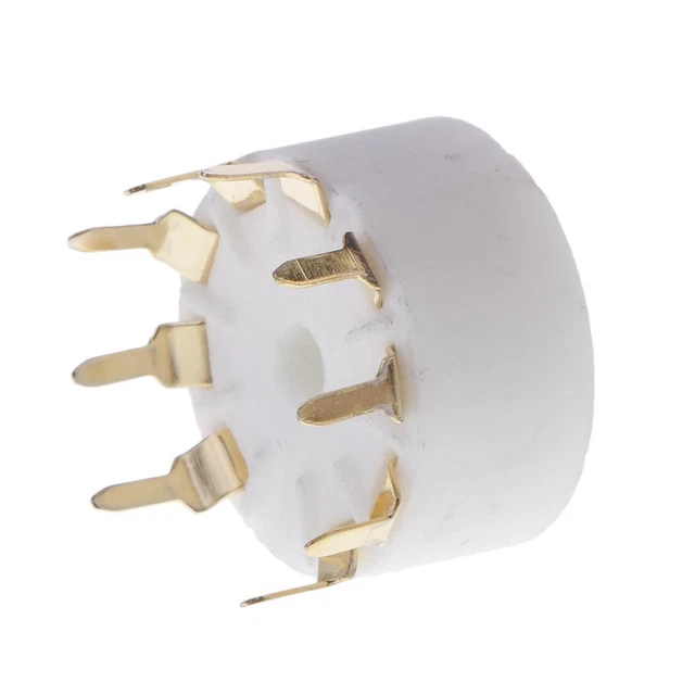 Prise De Tube à Vide 9 Broches Avec Blindage 40 Mm - Pour 12AX7 / ECC83 - Testée - Neuf