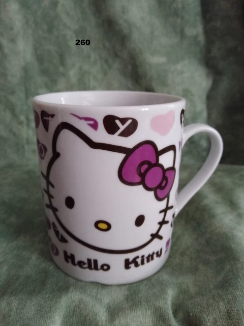 Lot De 5 Tasses à Café Hello Kitty Sanrio + 1 Soucoupe - Blanc, D'occasion