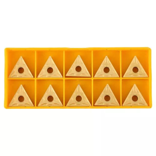 10 pz inserti per punte triangolari convenienti per utensili da taglio tornio d' 3