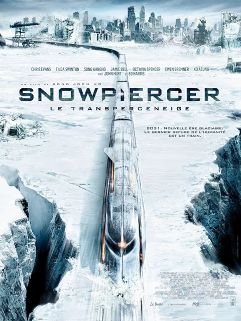 Affiche Pliée 40x60cm SNOWPIERCER, LE TRANSPERCENEIGE 2013 Chris Evans NEUVE