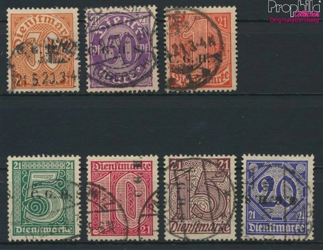 Briefmarken Oberschlesien 1920 Mi D1-D7 (kompl.Ausg.) gestempelt(9256502