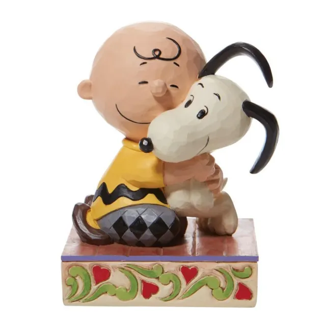 Jim Shore Peanuts Charlie Brown Hugging Snoopy Figurine 6007936